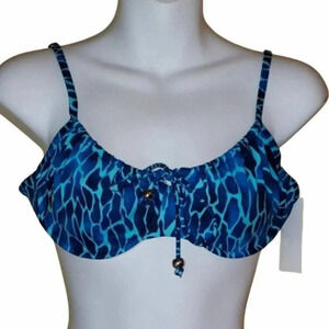 Cazimi M blue printed‎ bikini top